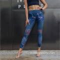 Hoge taille aangepaste logo yoga leggings voor vrouwen